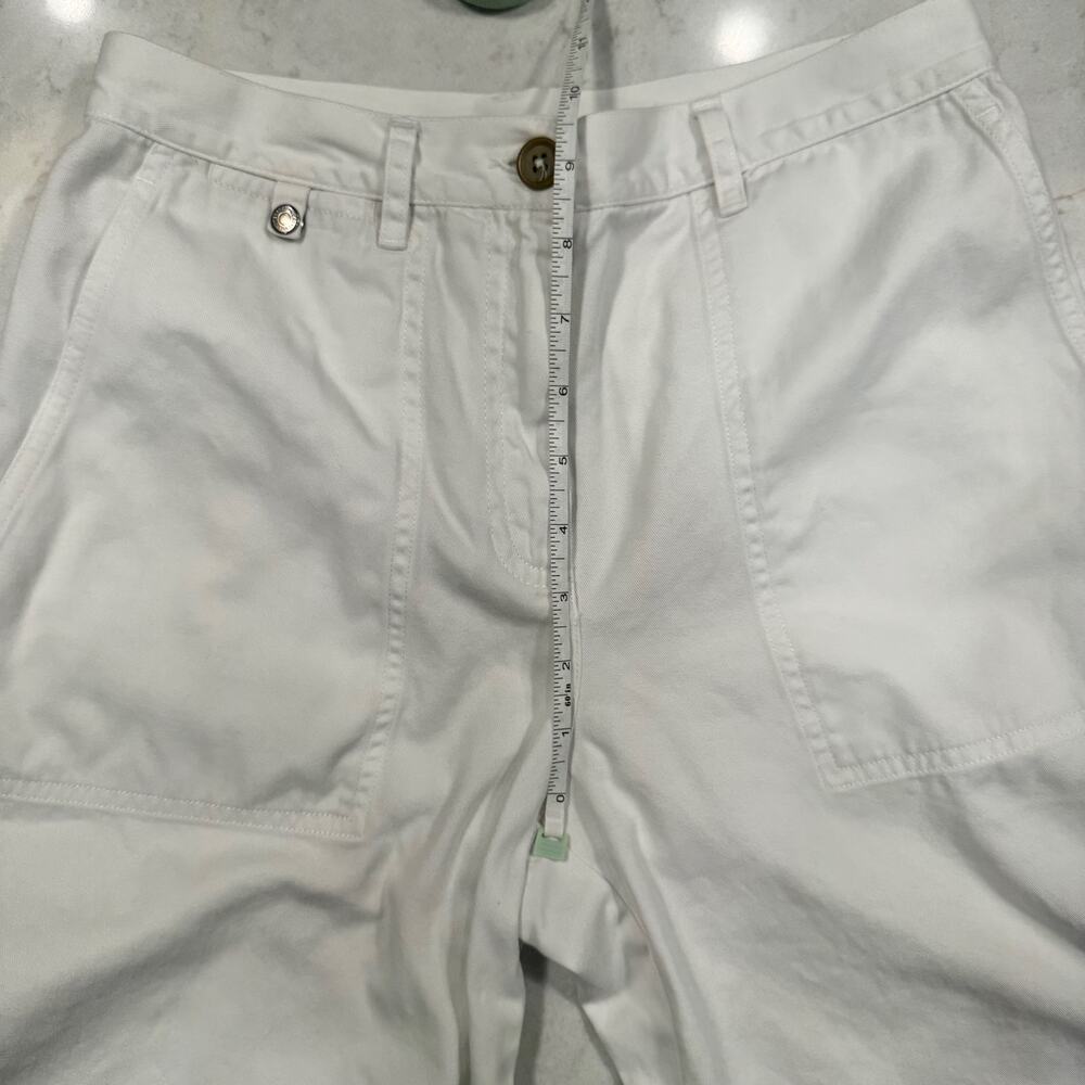 Lauren Ralph Lauren Petite Wide Leg Cropped Cotton Chino Pants Culottes 2P White - Picture 10 of 14